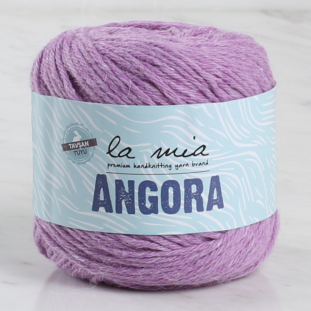 La Mia Angora 50gr Mor El Örgü İpi - L127